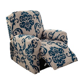 KRFOONN Stretch Recliner Slipcovers Printed Recliner Chair Covers 4-Piece Lazy Boy Chair Covers Non Slip Reclining Furniture Protector Sofa Couch Cover with Storage Pocket for Living Room, ColorA61