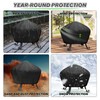 MaxAwe Round Fire Pit Cover, 77x31cm 600D Oxford Fabric Polyester