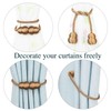 Hangtty Magnetic Curtain Tiebacks 6 Pack Rope Decorative Curtain Tie