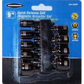 "ABC Products" - (Stronger Magnet Holder) - 9 Piece - SAE Magnetic Nut setter Set - With Quick Release - (Includes Sizes: 1/2", 15/32", 7/16", 13/32", 3/8", 11/32", 5/16", 9/32", and 1/4")