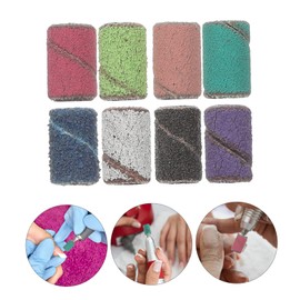Healvian Nail Sanding Bands Mixed Colors Drill Sanding Bands for Nail Art Easy to Carry Manicure Tools