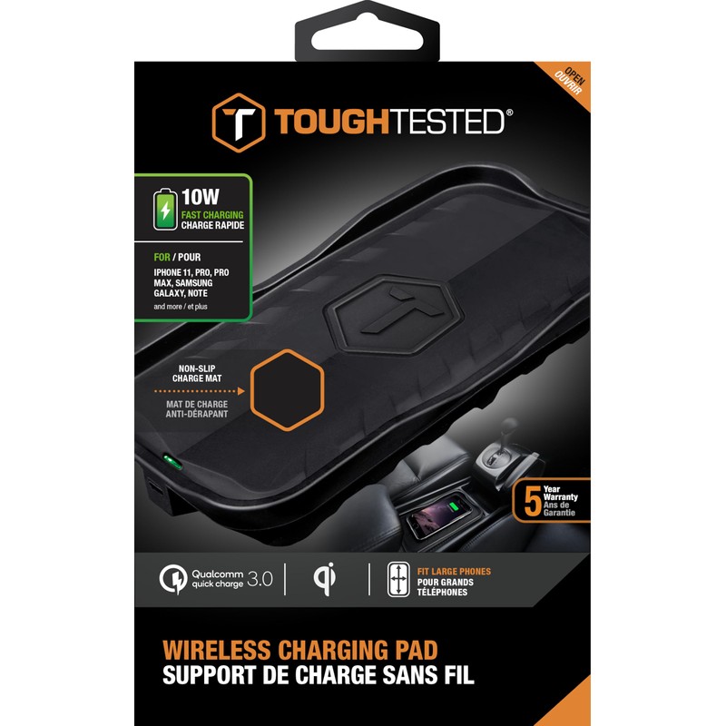 ToughTested - 10 Watt Fast Wireless Charging Pad with Qualcomm