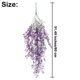 MUYG 2 PCS Reptile Plants for Terrarium, Plastic Hanging Plant with Suction Cup for Bearded Dragon Lizard Gecko Chameleon Tank Habitat Decoration