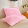 Fluffy Pink Comforter Cover Queen Set – Plush Faux Fur