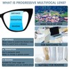 Blue Light Blocking Progressive Multifocus Reading Glasses for Women Stylish