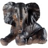 SiL Interiors Bronze Effect 18cm Elephant Ornament Figurine - Laying