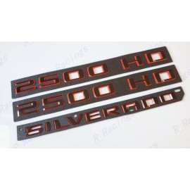 GM Auto Black Red Doors 2500HD Tailgate Silverado Emblems 2019-2023 Silverado 2500 HD