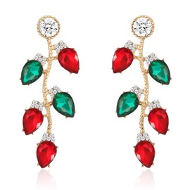 Christmas Light Bulbs Earrings for Women Holiday Colorful Bulb Earrings Xmas Rhinestone Drop Dangle Earrings Christmas Festival Jewelry Gift