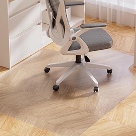 Yecaye Desk Chair Mat for Hardwood Floor, 48"×36" Office PVC Computer Chair Mat, Floor Protector for Rolling Chairs