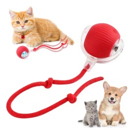 Juguete Eléctrico Para Gatos Usb Giratoria Automática De 360 Rojo 360° Pelota Interactiva Juguetes Eléctrica Para Perro Gato