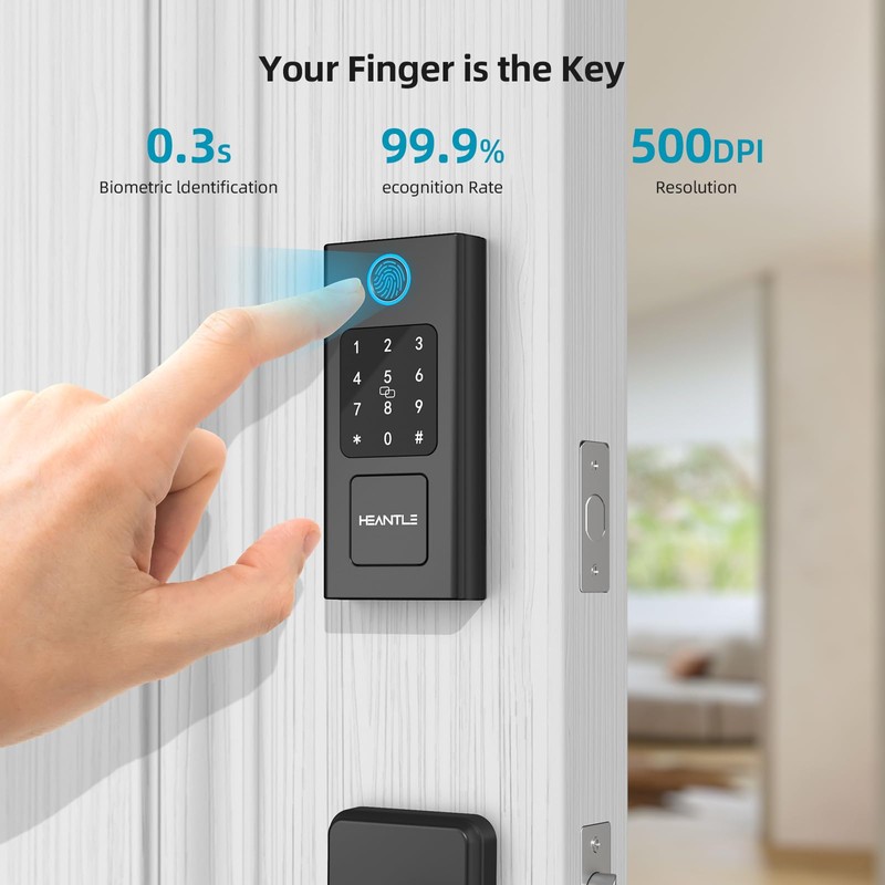 Smart Front Door Lock Set: HEANTLE Keyless Entry Door Lock
