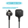 HITRENDS 2-Pack 1 Way Extension Lead 1M, Single Socket Extension