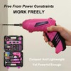 Pink Toolbox Essentials for Women Girls Starter DIY Drilling Kit