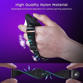 Controller Grips Cover Compatible with Oculus Meta Quest 3S/Quest 3 Accessories, Washable Breathable Nylon Wrist Strap, Silicone Accessory Non-Slip Handle Cover, Free Slide Adjustable Soft Hand Strap