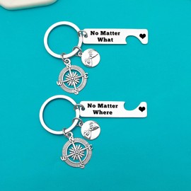 Xiahuyu Best Friend Keychain No Matter What No Matter Where Keychain Set Long Distance Friendship Keychain Gifts Going Away Gifts Christmas Birthday Gifts for Women Friends