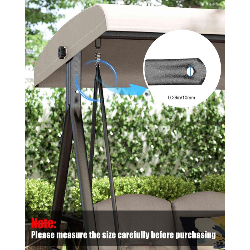 33.5"/85cm Bronze Garden Swing Replacement Bars for Safely Connecting The