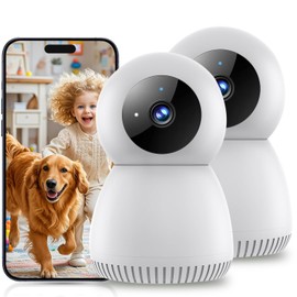 GBIUT Indoor Security Cameras 5G&2.4G WiFi Pet Camera with Phone App, 360°Pan & Tilt WiFi Camera Surveillance Motion Sensor, Baby Monitor with Night Vision, 2-Way Audio, Home Cameras Indoor (2 Pack)