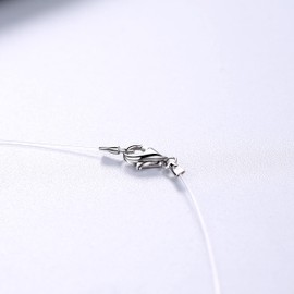 Bo&Pao Fishing Line Chain, Transparent Nylon Chain, Floating Chain, Nylon, Sterling Silver, No Gemstone