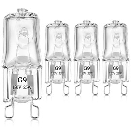 Belleone W10709921 Light Bulb Fit for Whirlpool Microwave Oven - 120V 25W Halogen Light Bulb Fit for KitchenAid Maytag Jenn-Air Over The Stove Range Microwave - Replace W10112515, 4 Pack