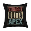 Retro Apex Clothing Straight Outta Apex Throw Pillow