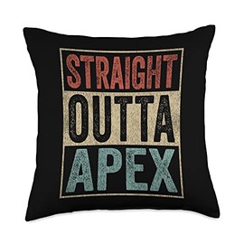 Retro Apex Clothing Straight Outta Apex Throw Pillow