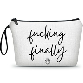 ARIOSEY - Bolsa de maquillaje para novia, regalo para novia, regalo de viaje, regalos de compromiso para ella, regalos de compromiso, regalos divertidos para despedida de soltera, bolsa de maquillaje