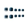 24Pcs Toenail Rhinestone Blue Style Fake Nails