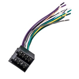 Car CD 16 Pin ISO Wire Harness Adapter for Semi Truck Freightliner International Compatible with Volkswagen Passatjetta Bora CD Tail line CD Female Socket car Modification Supplies