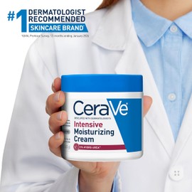 CeraVe Intensive Moisturizing Cream, Body Moisturizer With Shea Butter, 72H Hydration + Skin Barrier Repair, Fragrance-Free Body Lotion For Extremely Dry Skin, 19oz | Packaging May Vary