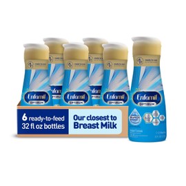 Enfamil Optimum Baby Formula, Our Closest Formula to Breast Milk, Brain-Building DHA, Immune-Supporting LnNT, Ready to Feed, Baby Milk, 32 Fl Oz, Pack of 6