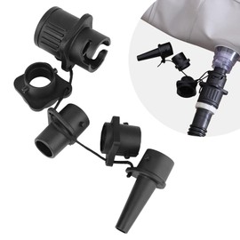 FLOWERUN SUP Pumpe Adapter für Kajak und Schlauchboot, Aufblasventil Adapter für Standard Luftpumpen, Kompatibel mit Hochdruck-Inflator, Einfach zu Verbinden und Verwenden (Schwarz)