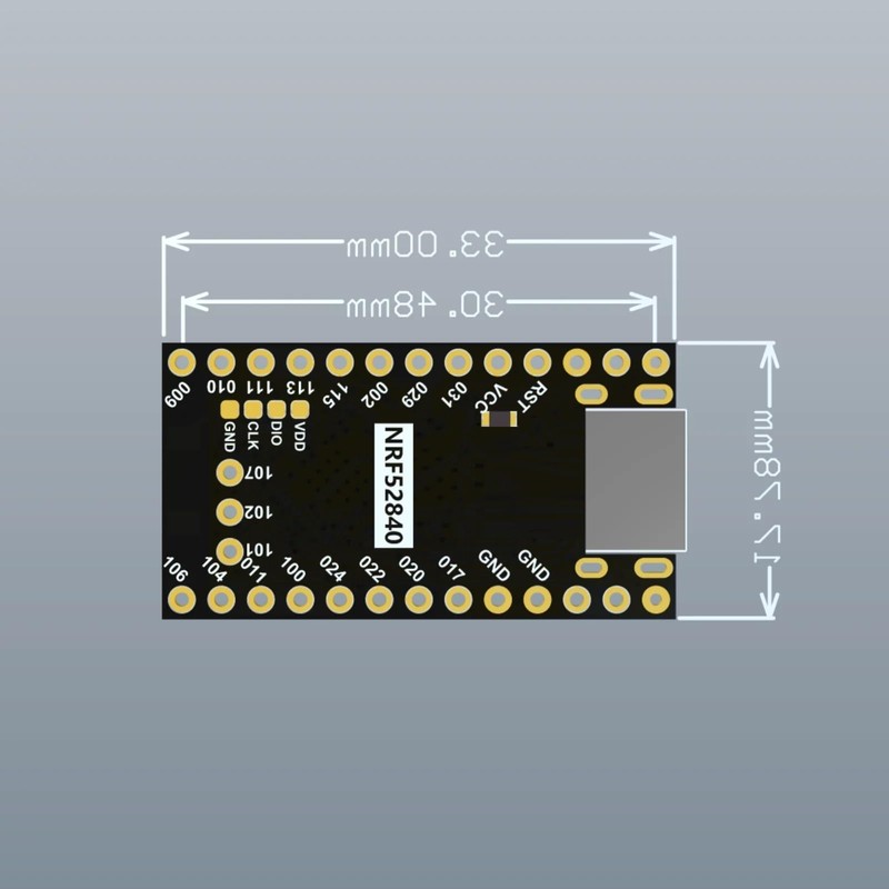 TECNOIOT Pack of 2 NRF52840 Development Board Compatible with Nice!