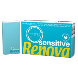 Renova Pañuelos de bolsillo sensibles puros – 6 paquetes de pañuelos blancos
