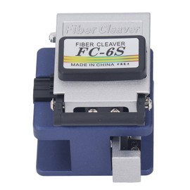 Fiber Cleaver, 3-in-1 FC-6S Fibre Optic Wire Hatchet with Bag, High Accuracy Fibre Optic Cable Stripping Tool, Suitable Optical Cutter, 12 Surface Blade, FTTH Cold Splicing Tool for 0.9 mm, 0.25 mm,