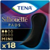 Tena Silhouette Mini Napkins, Black, 1 Pack of 18