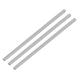 QUARKZMAN 3 Pieces Threaded Rods, M5 x 140 mm, 304 Stainless Steel, Threaded Rod with Metric Full Thread, M5-0.8 Threaded Screw for Furniture and Machine Assembly