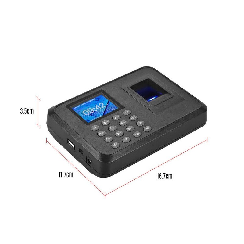Biometric Fingerprint Password Attendance Machine Employee Check-in Time Clock