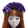 Gothic Lolita Rose Flower Headband Punk Crown HairBands (purple)