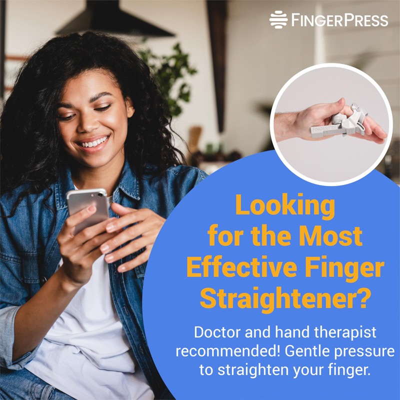 FingerPress Finger Straightener | PIP Extension Orthosis/Splint For Bent Fingers,