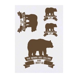 Azeeda 4 x 'Der Wald ruft' Temporäre Tattoos - Wasserfest, Hautfreundlich & Ungiftig · Transfers in Verschiedenen Größen (TO00084212)