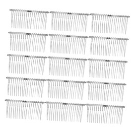 Healeved 20pcs Wire Hair Combs: Metal Bridal Wedding Veil Comb with 20 Teeth Curved French Style Hair Side Pin Clamp - for Women and Girls DIY Accessories