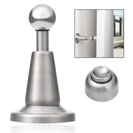 LHKJ Stainless Steel Magnetic Door Stop, Wall Mounted Door Stop, Silver