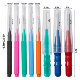 DMwespe 88 Pcs Interdental Brush Braces Brush, Dental Tooth Flossing Head Teeth Cleaner, Oral Dental Hygiene Flosser Toothpick Tooth Cleaning Tool, 3 Sizes