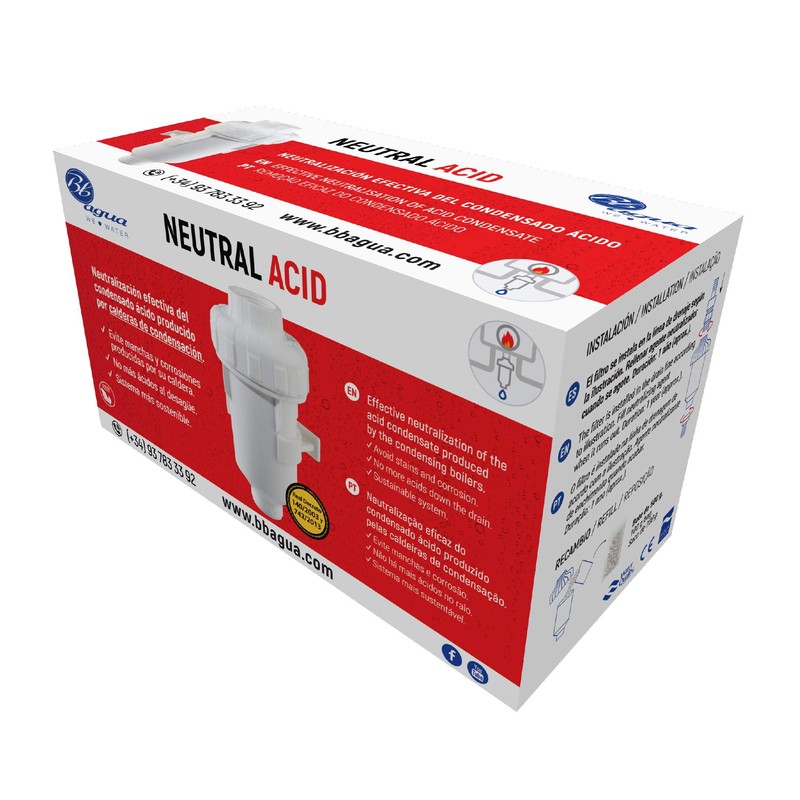 Neutral Acid Filter Neutralises the acid condensate generated by the