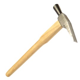 BENCH WIZARD 9" (22.9 cm) Swiss-Style Jeweler's Hammer | Stainless Steel | Dual-Headed: Flat Round & Sharp | Precision Craftsmanship | Solid Wood Handle