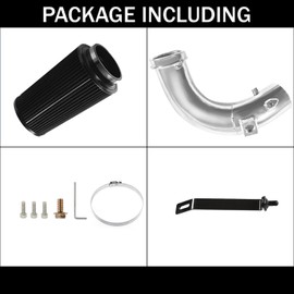 PUZZLEDEER Cold Air Intake Kit fit for 2007.5-2012 for Dodge Ram 2500 3500 6.7L Cummins Diese Sliver and Black