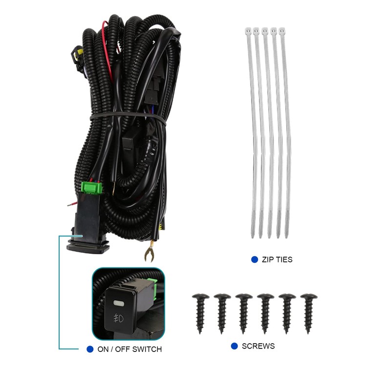 Spec-D Tuning Clear Lens Fog Lights +H16 Bulbs+Switch+Wiring Included Compatible