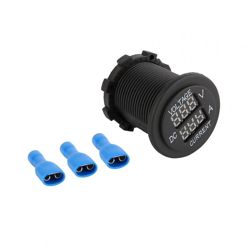 KIMISS Voltmeter Ammeter, Car Motorcycle DC 12-24V Dual LED Digital