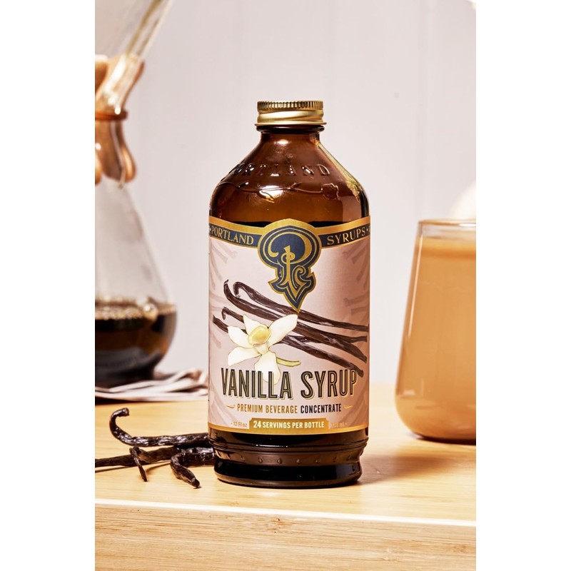 Portland Syrups Vanilla Syrup – Flavoring for Coffee, Lattes, Cold