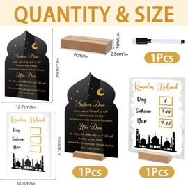 Ramadan Calendar Ramadan Decorations for Home ramadan Mubarak Advent Calendar Countdown Ramadan Kareem Decor 2024 Eid Mubarak Decorations for Islam Muslim Party Supplies Bedroom Festival Indoor 2pcs
